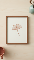 Framed minimalist botanical illustration print